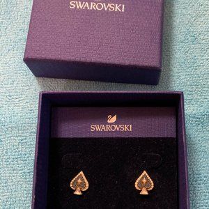 Swarovski Tarot Magic Stud Pierced Earrings, Spade